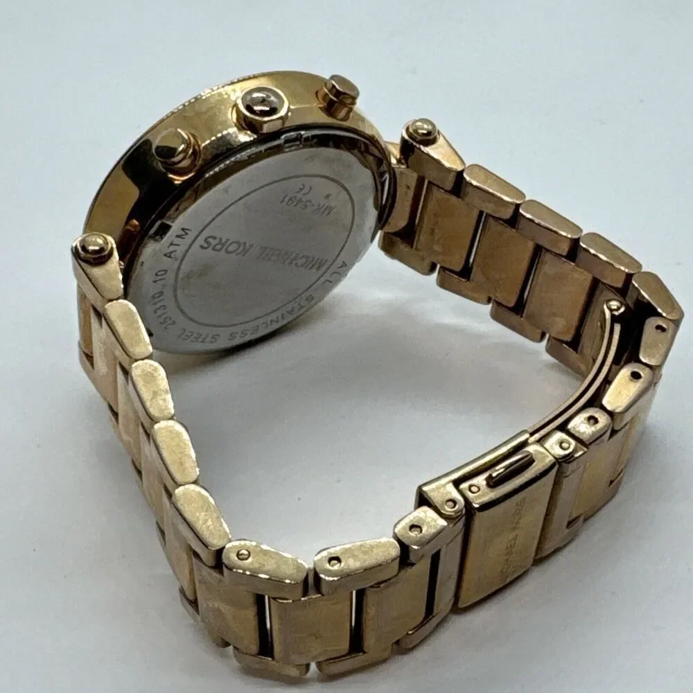 Michael Kors Parker MK5491 Women's Gold Stainless Steel Analog Dial Watch JNA595